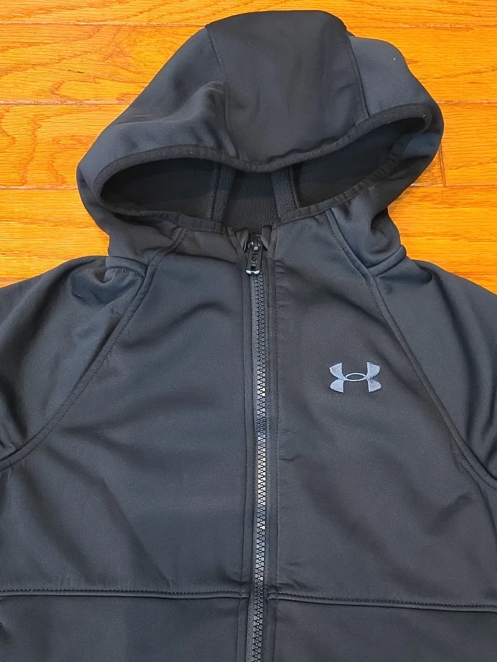 Under Armour Kids Black Full-Zip Hooded Performance Jacket